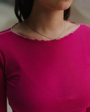 BASERANGE KNITTED VEIN LONG SLEEVE TEE