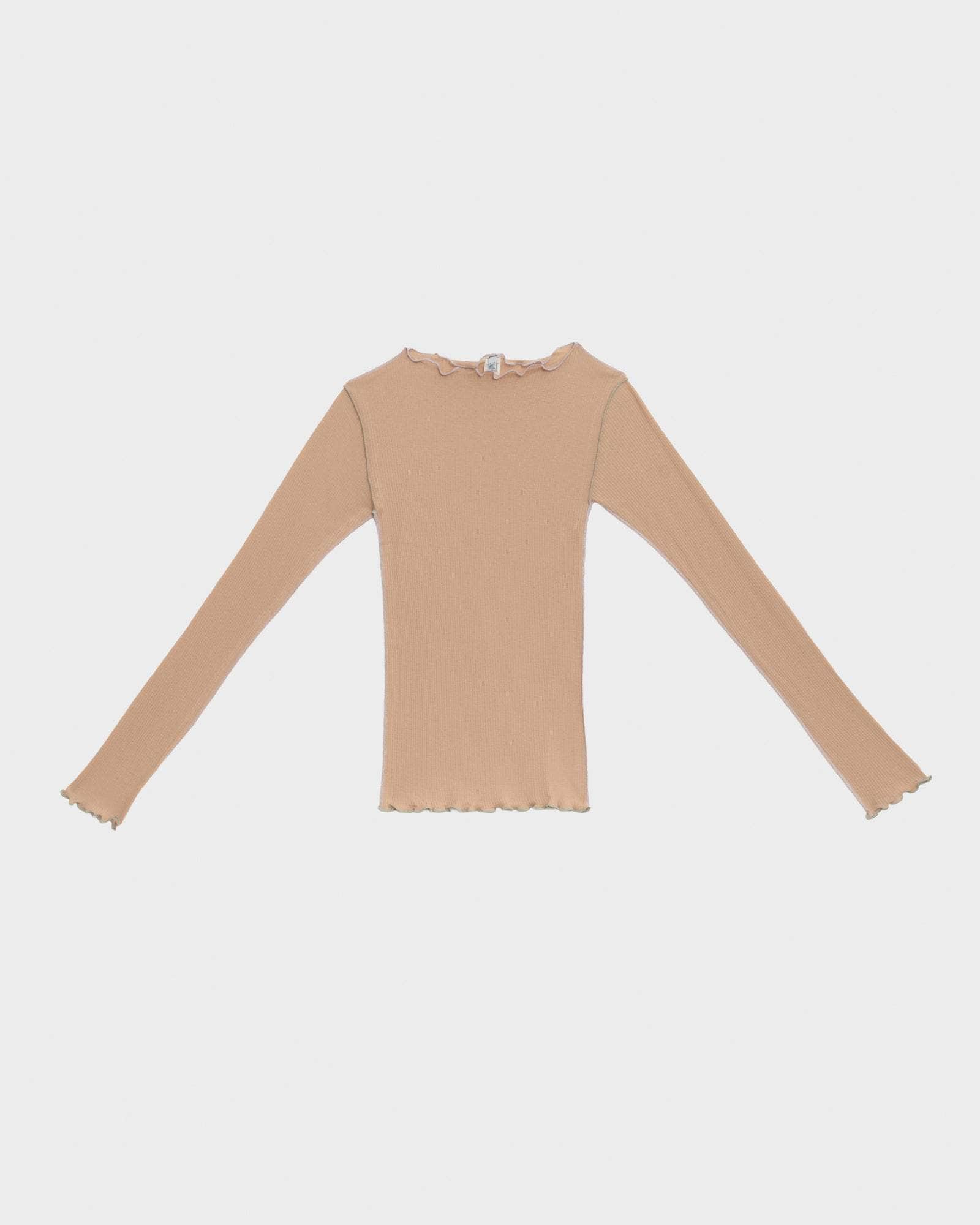 BASERANGE KNITTED VEIN LONG SLEEVE TEE