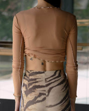 BASERANGE KNITTED VEIN LONG SLEEVE TEE