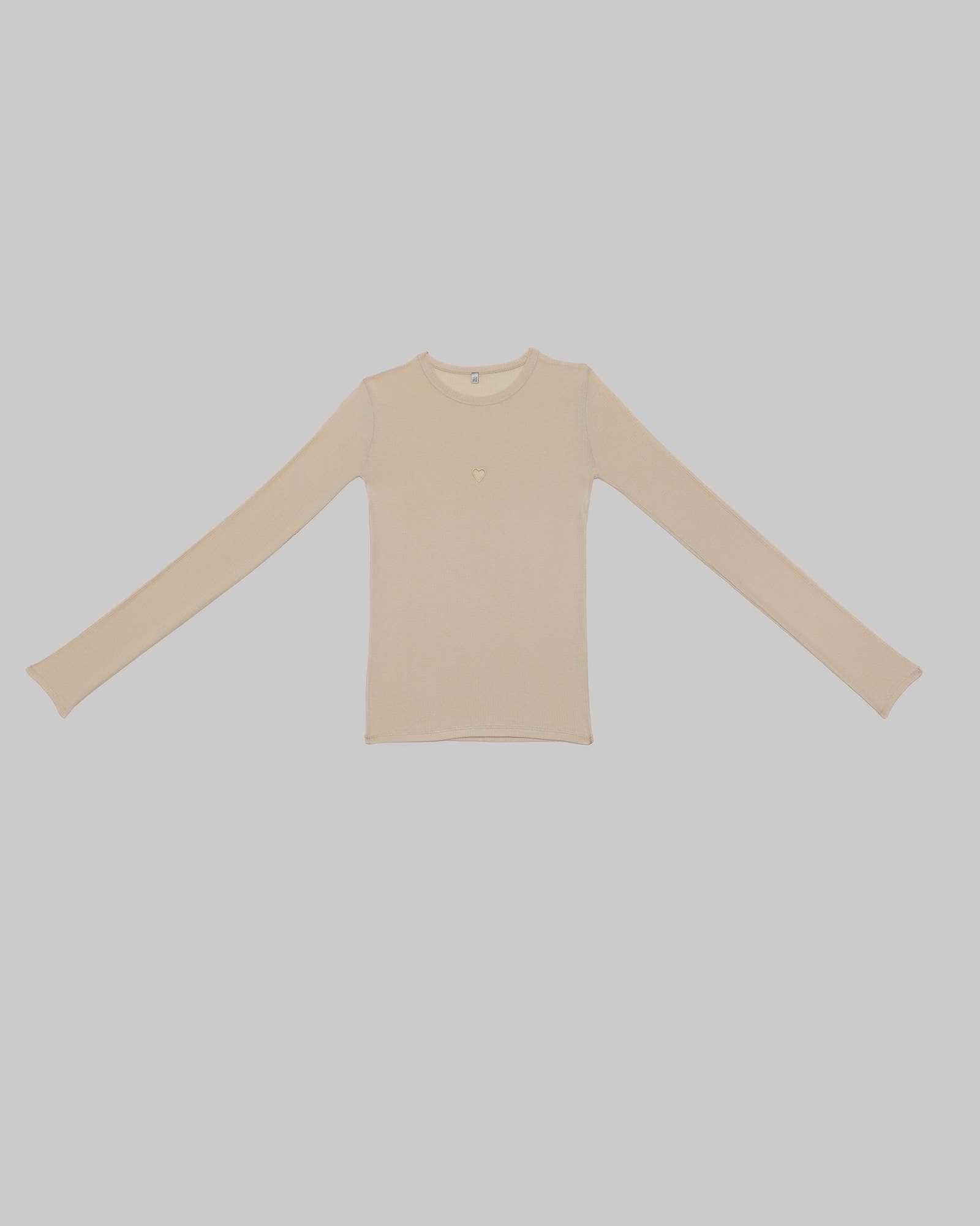 BASERANGE Long Sleeve Tees Heart Long Sleeve Tee