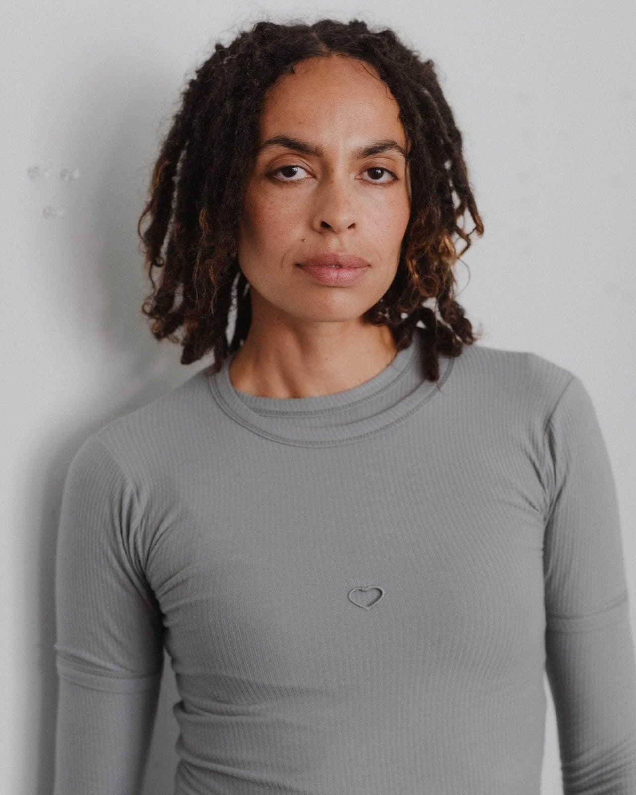Heart Long Sleeve Tee in Assortment | Fine organic cotton rib | en 