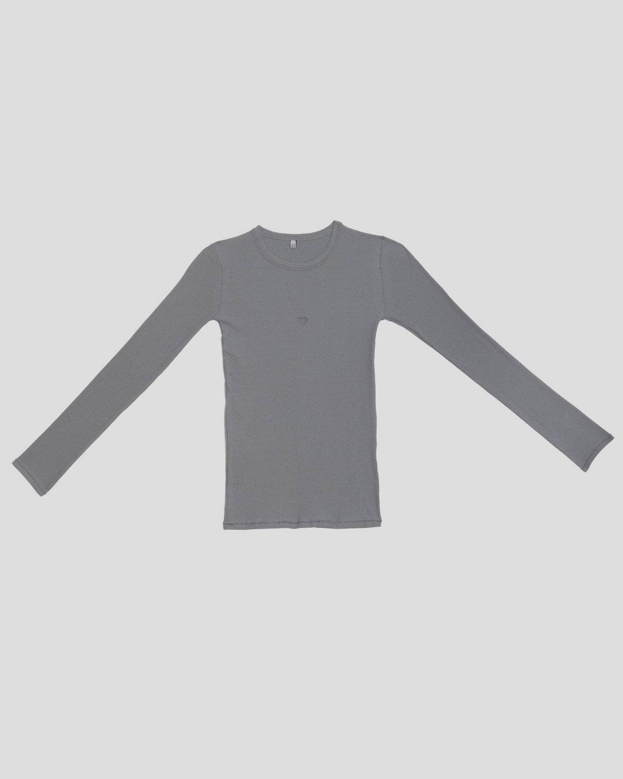 Heart Long Sleeve Tee in Assortment | Fine organic cotton rib | en 
