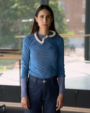 BASERANGE Long Sleeve Tees ISATIS BLUE / S Repair Long Sleeve Tee No.127