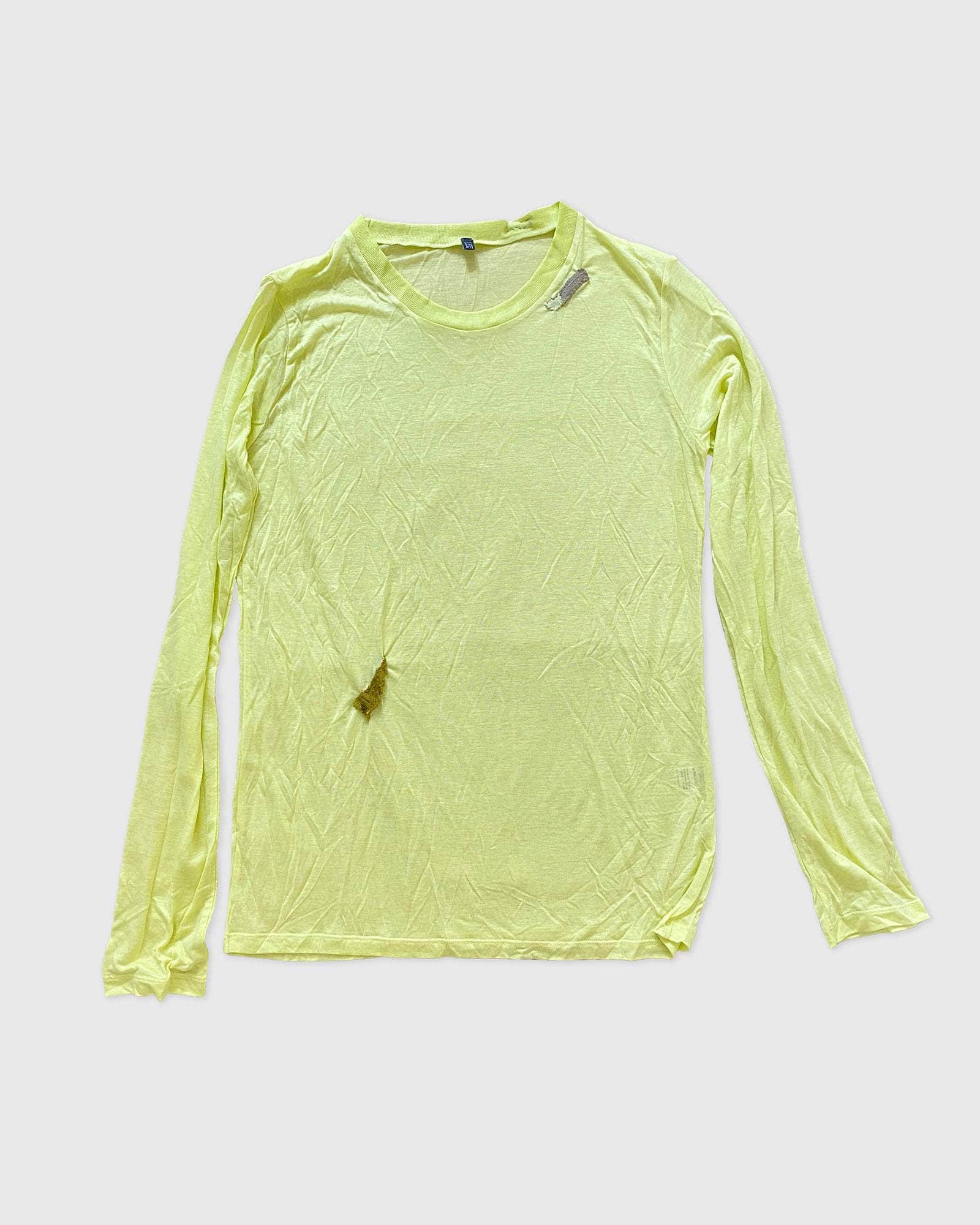 BASERANGE Long Sleeve Tees LIME / S Repair Long Sleeve Tee No.125