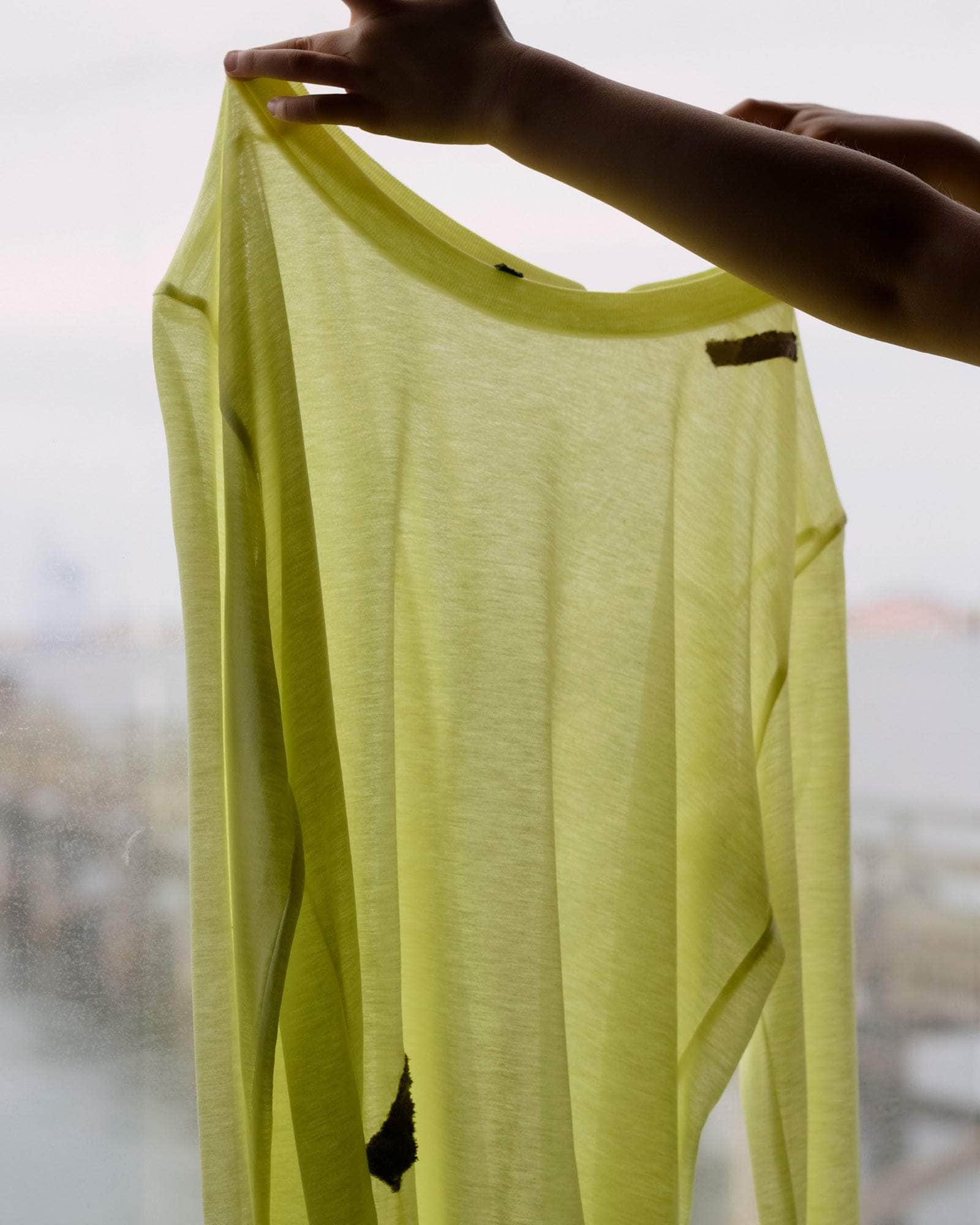 BASERANGE Long Sleeve Tees LIME / S Repair Long Sleeve Tee No.125