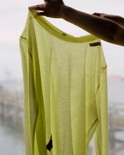 BASERANGE Long Sleeve Tees LIME / S Repair Long Sleeve Tee No.125