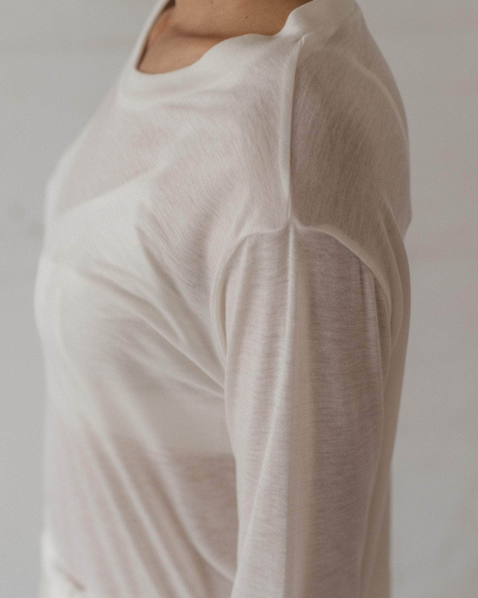 Long Sleeve Tee in Undyed | Bamboo lyocell | Baserange