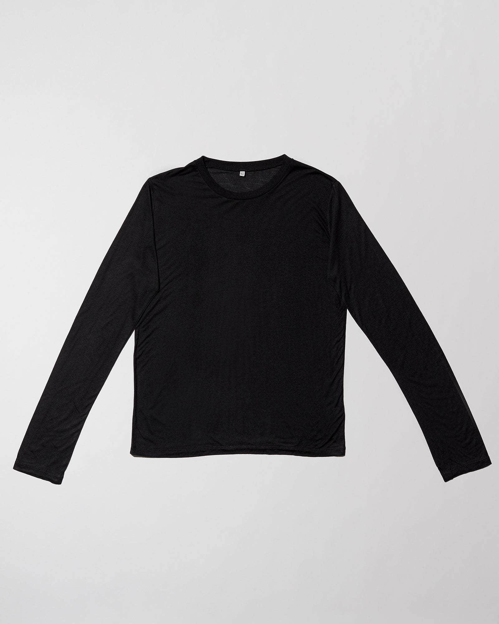 Long Sleeve Tee in Black | Bamboo lyocell | Baserange