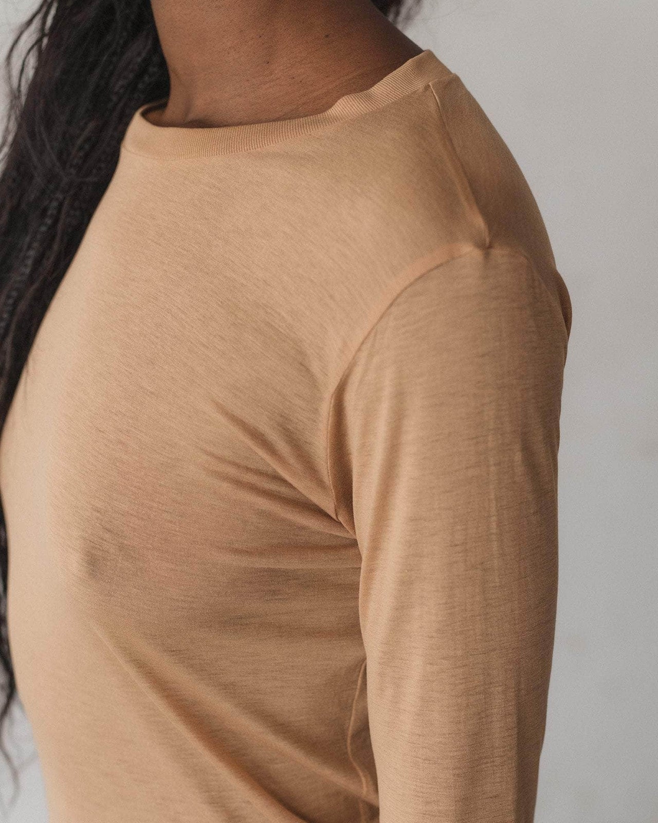 Long Sleeve Tee in Aural | lyocell | en | Baserange