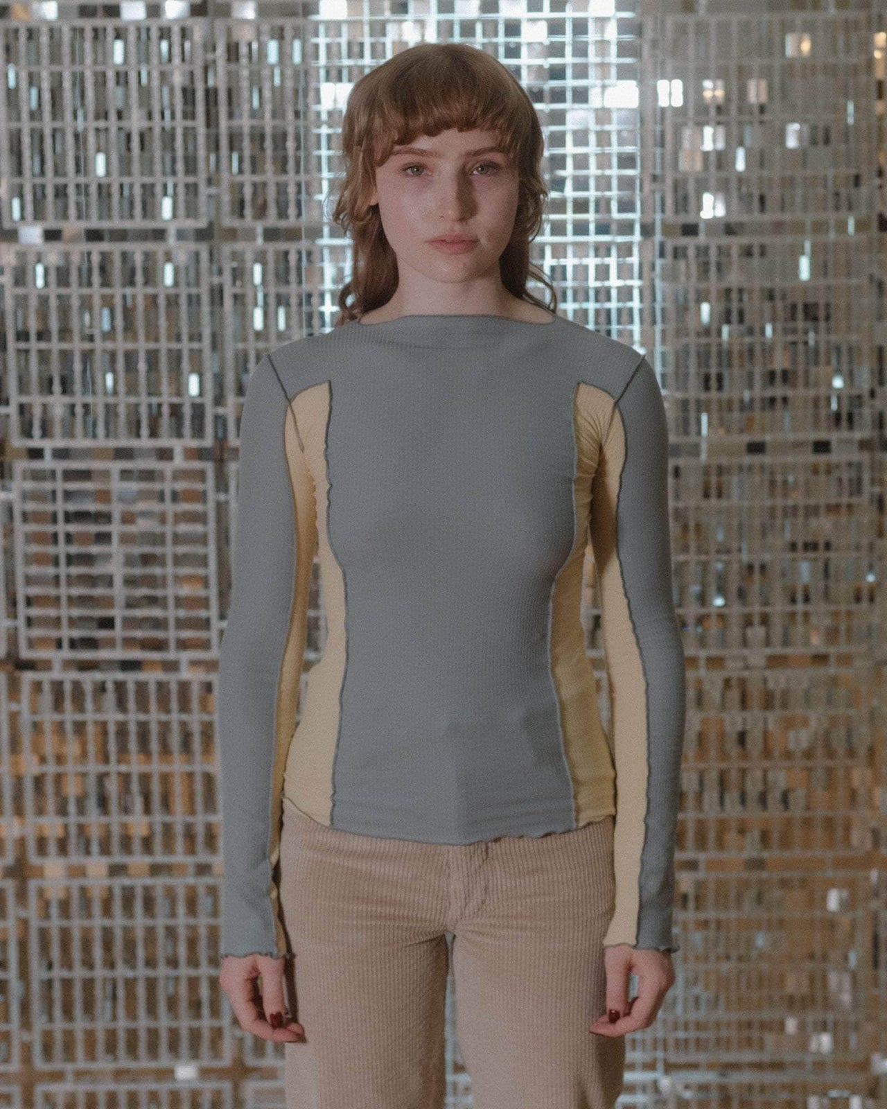 baserange T-shirt omato à manches longues - Fin coton biologique côtelé