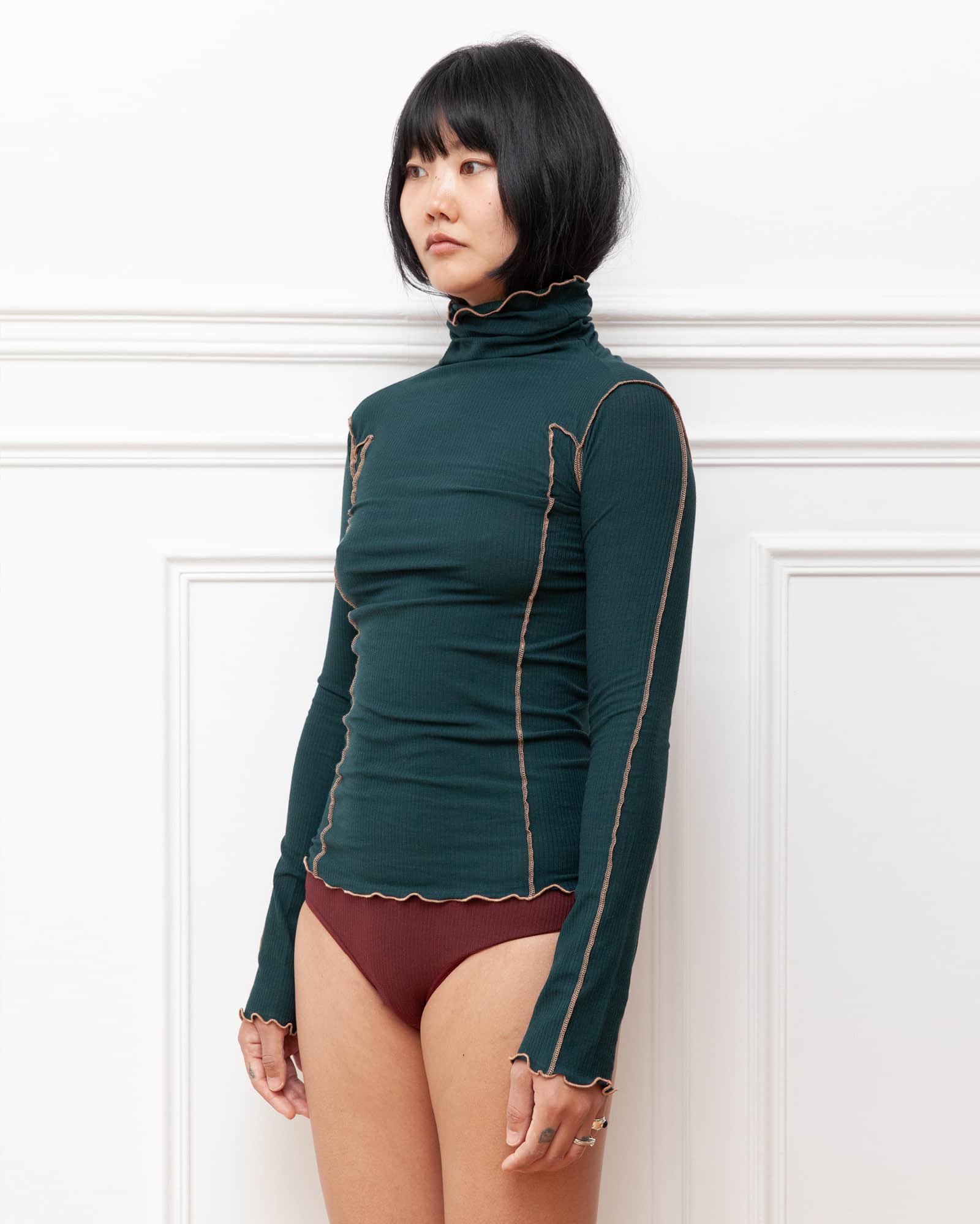 BASERANGE Long Sleeve Tees Omato Turtleneck