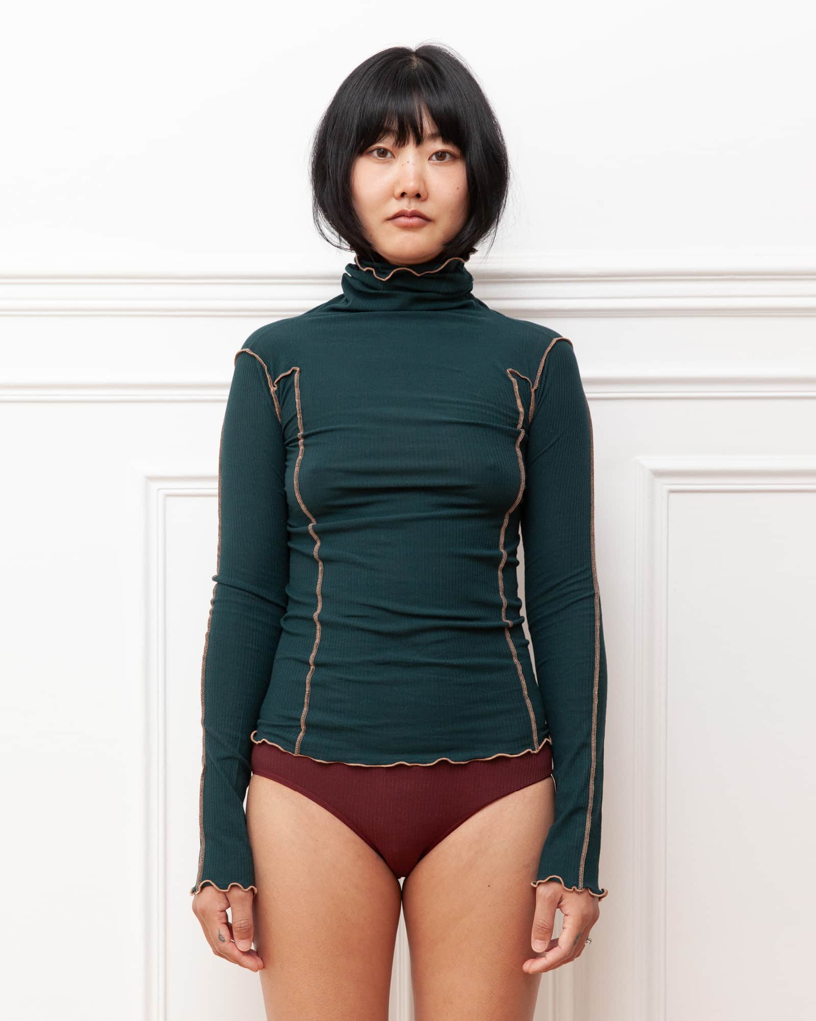 BASERANGE Long Sleeve Tees Omato Turtleneck