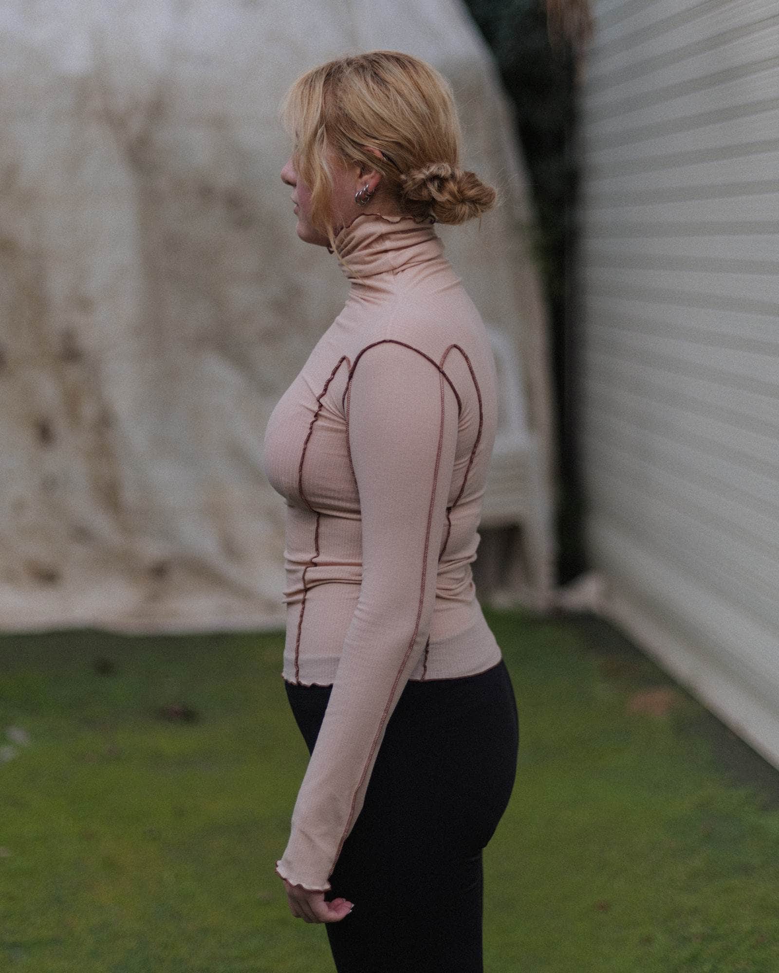 BASERANGE Long Sleeve Tees Omato Turtleneck
