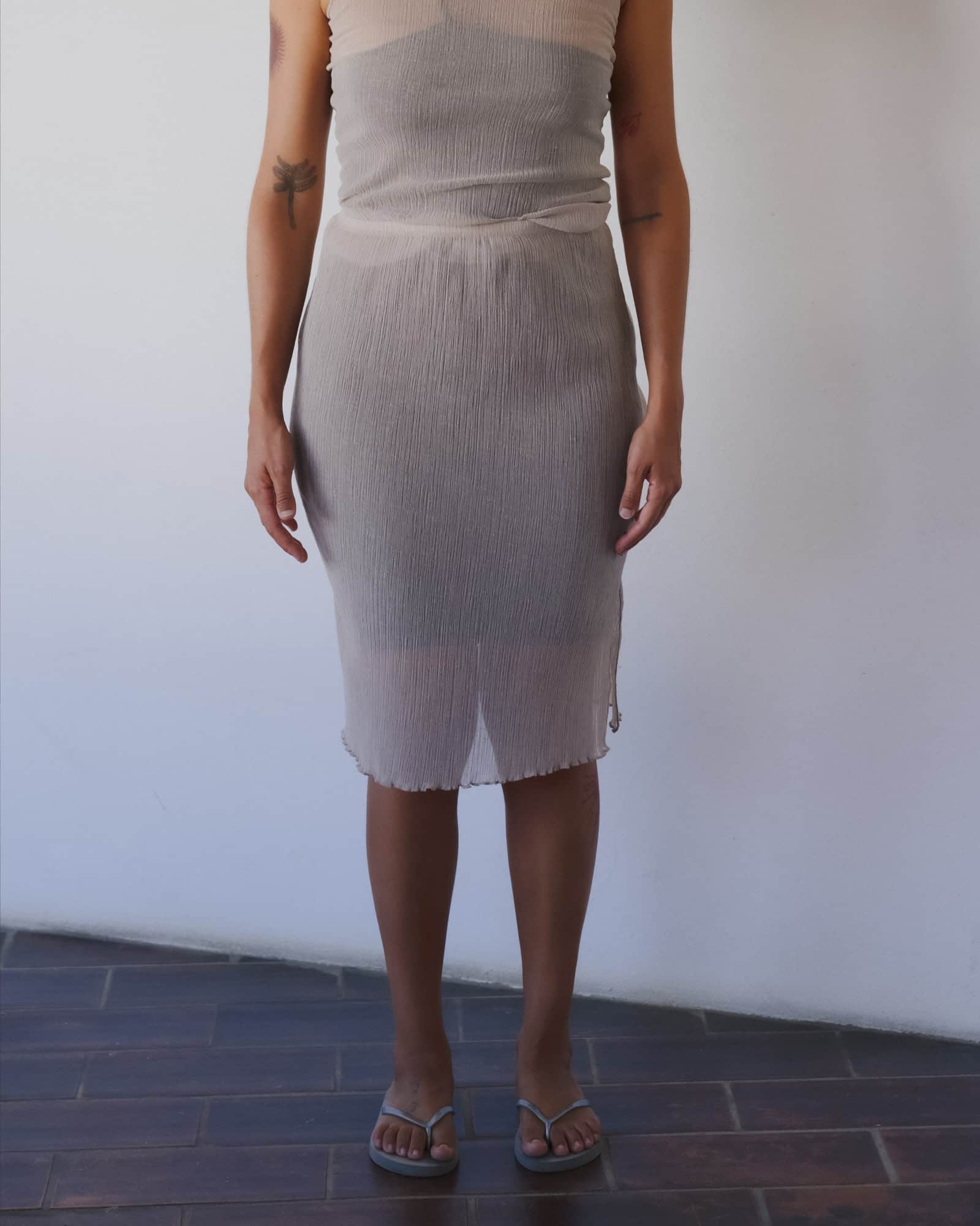 BASERANGE Midi Skirts Sti Slip Skirt