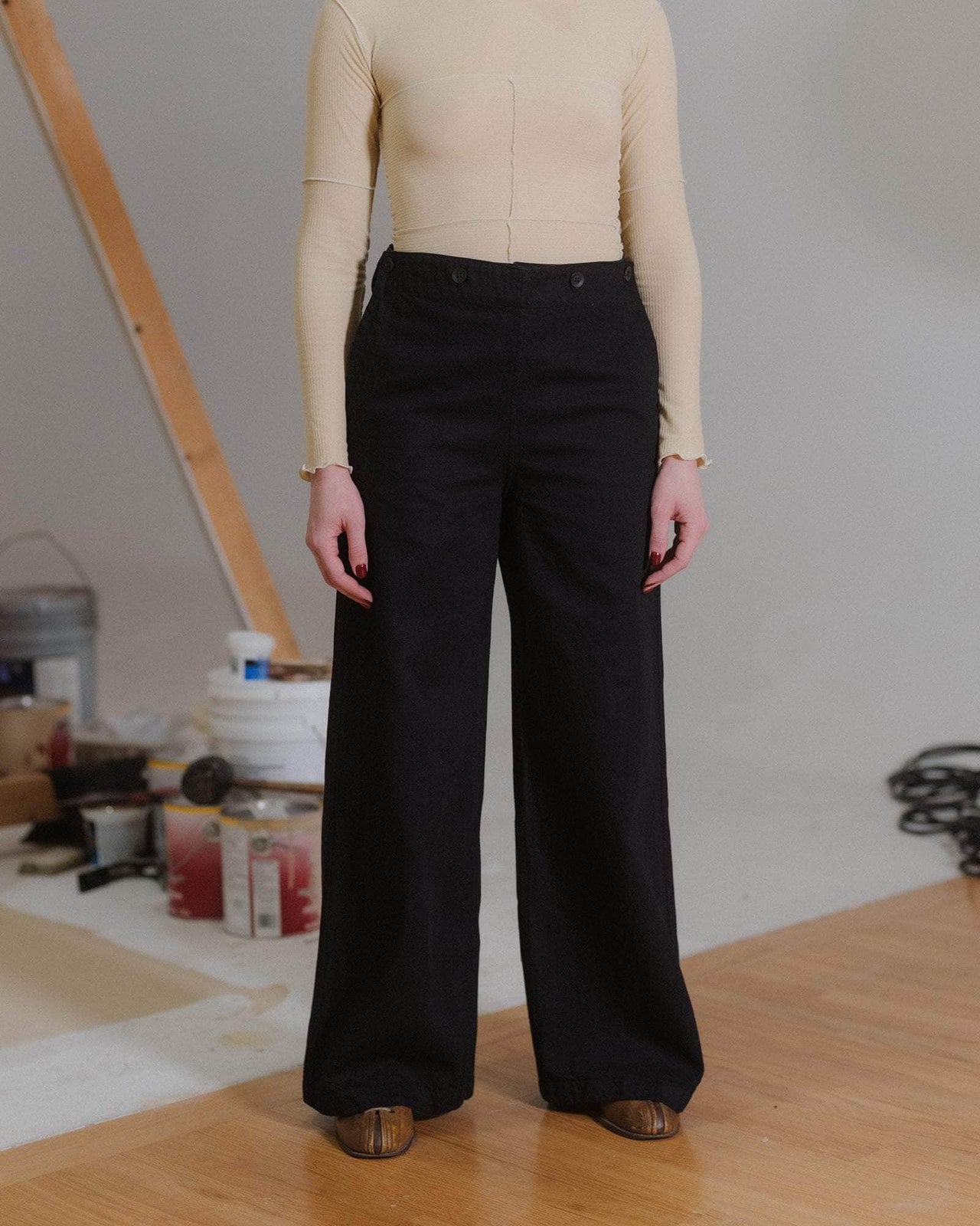 baserange Pantalon hale - Denim en coton biologique