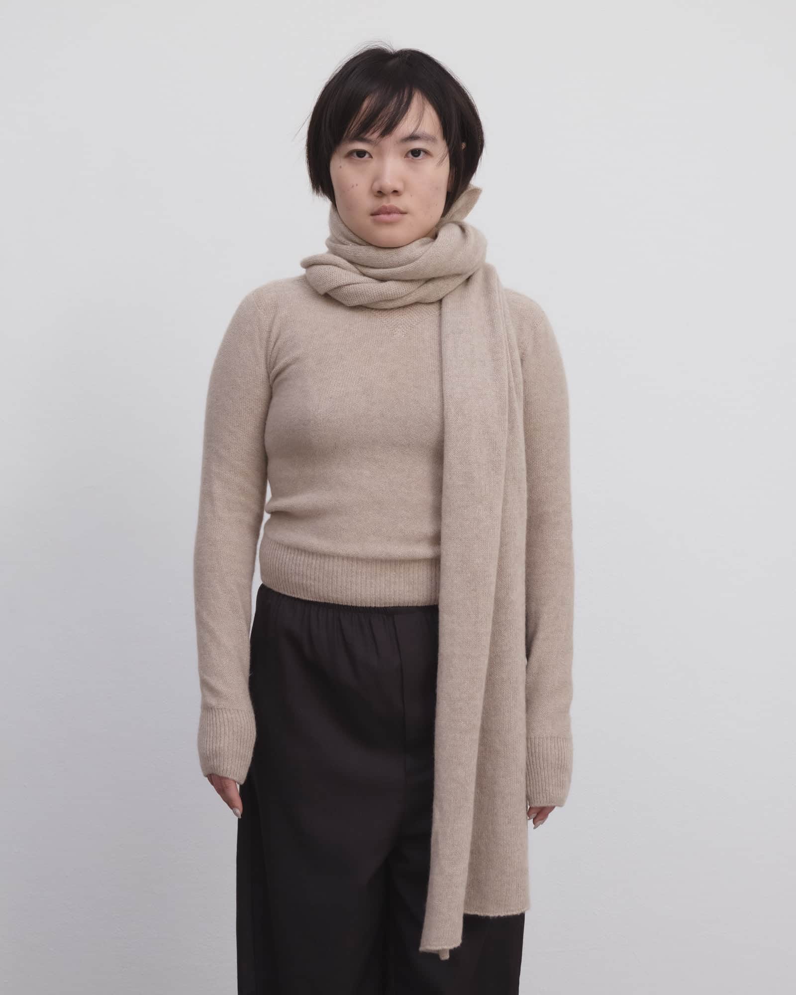 BASERANGE Scarfs CAMEL / ONE SIZE Enso Scarf