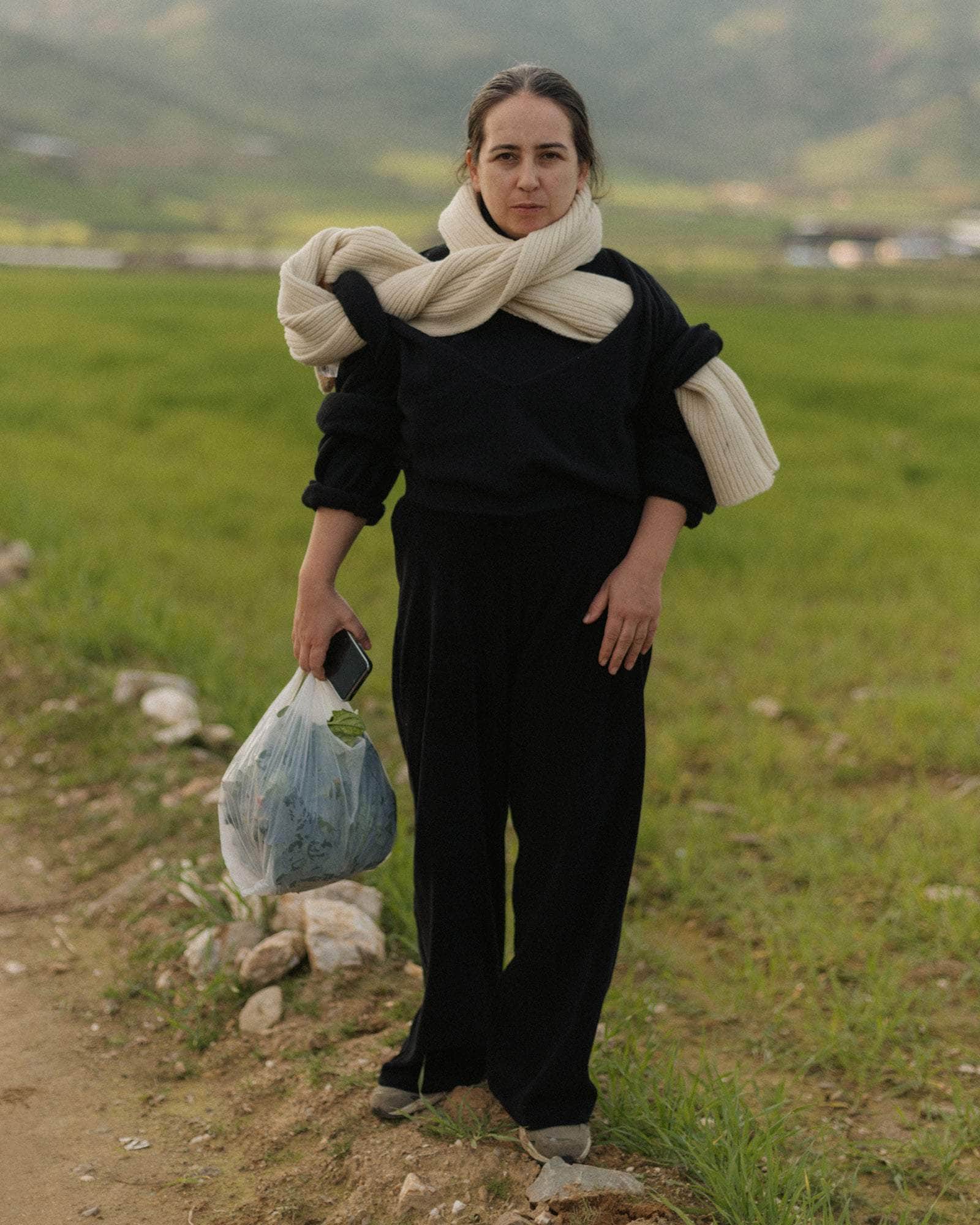 BASERANGE Scarfs CHAUME SAND / One Size Mea Scarf