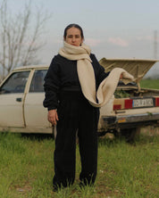 BASERANGE Scarfs CHAUME SAND / One Size Mea Scarf