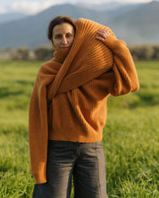 BASERANGE Scarfs CLAIR ORANGE / One Size Mea Scarf