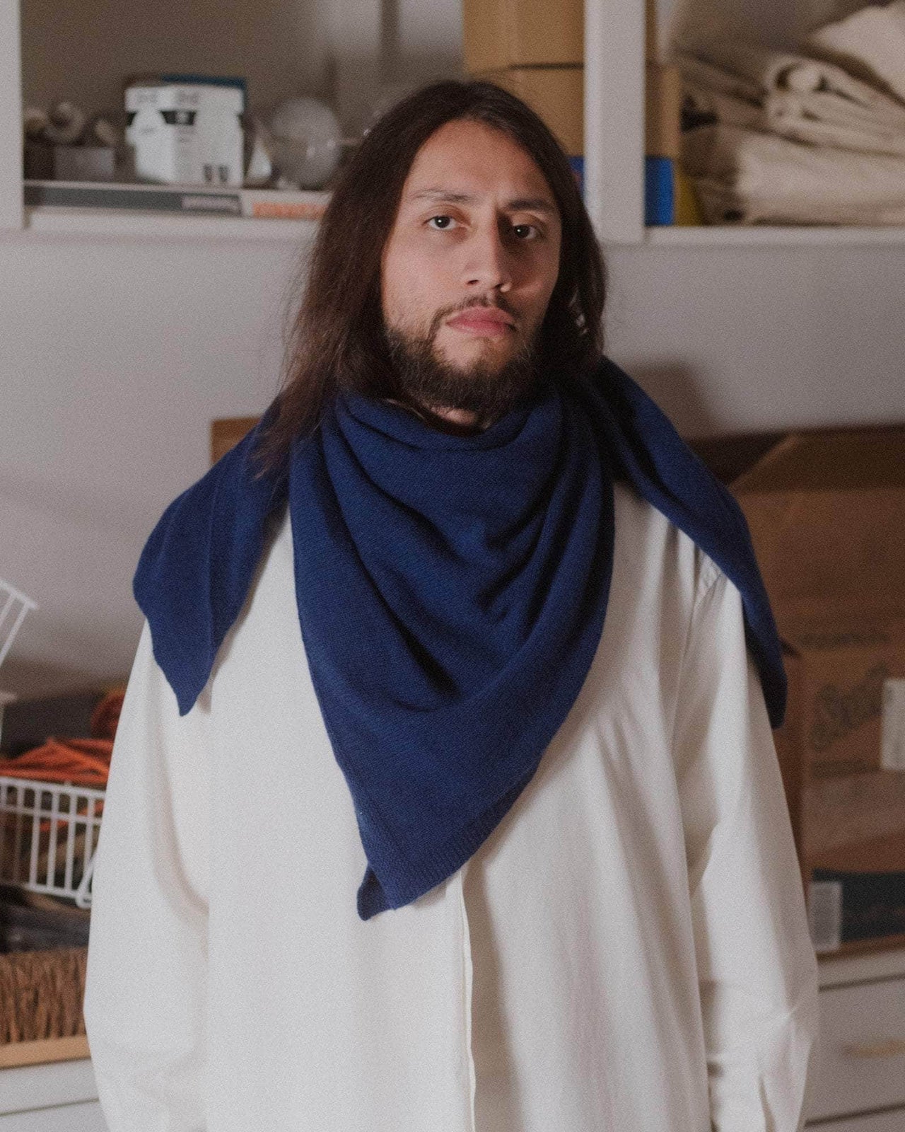 baserange Écharpe whit - Cachemire recyclé