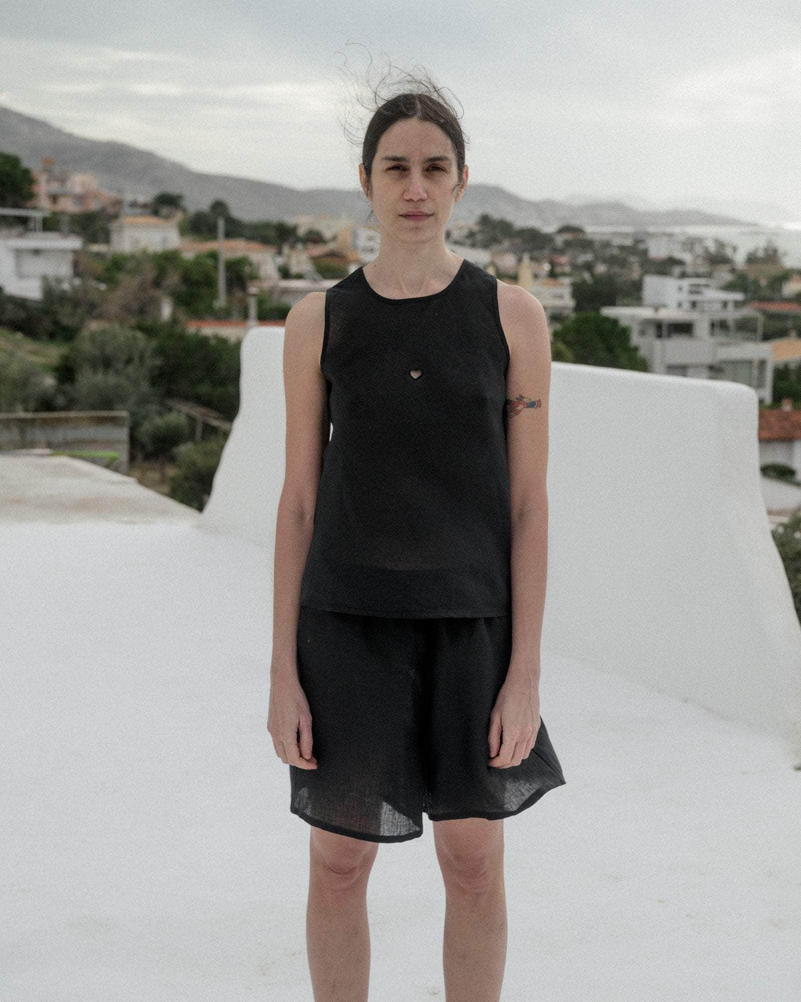 ベースレンジ　Heart short sleeve tee Black HEART SHORT SLEEVE|ハート ショート スリーブハート ショート