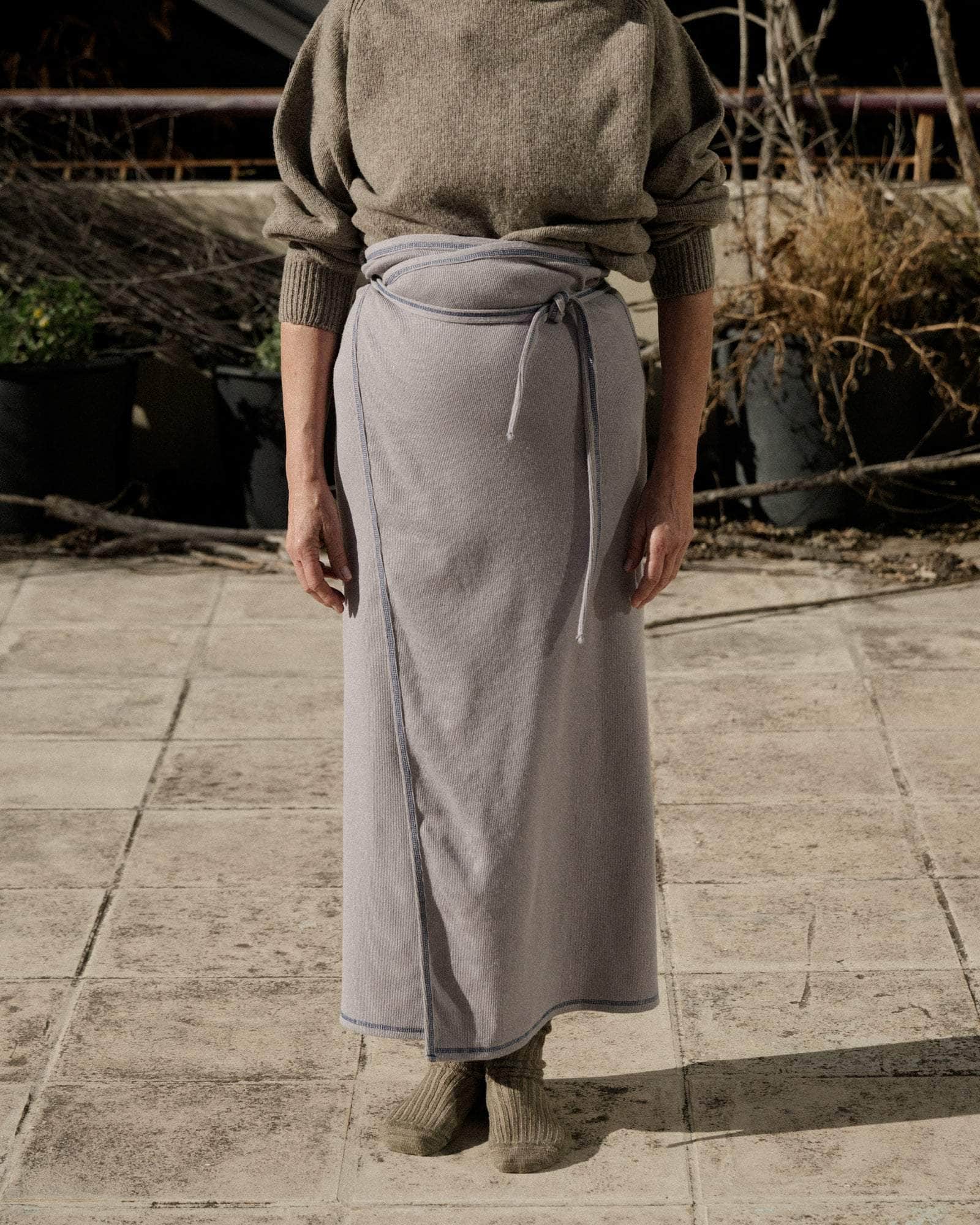 BASERANGE SKIRTS Garble Wrap Skirt