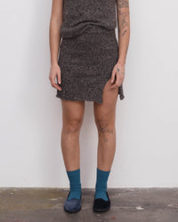 Kem ミニスカート - BLACK / CAMEL MELANGE / XS