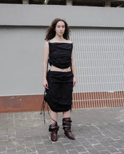 BASERANGE Skirts Pictorial Strap Skirt