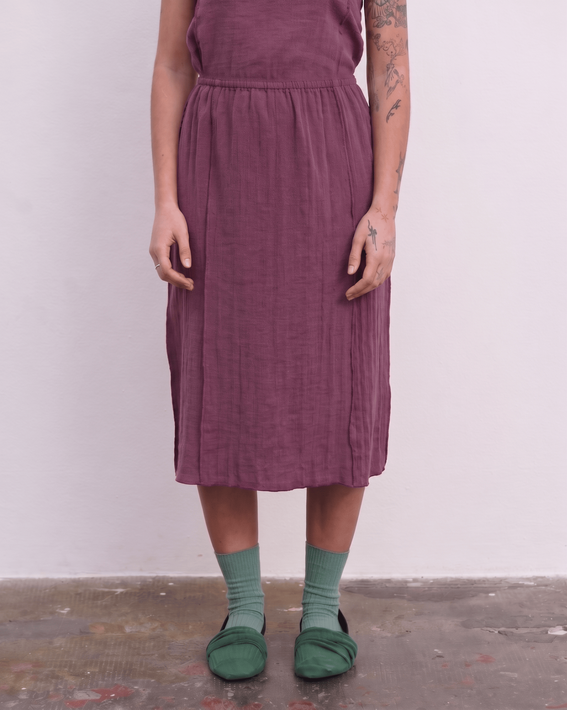 BASERANGE Skirts Shok Midi Skirt