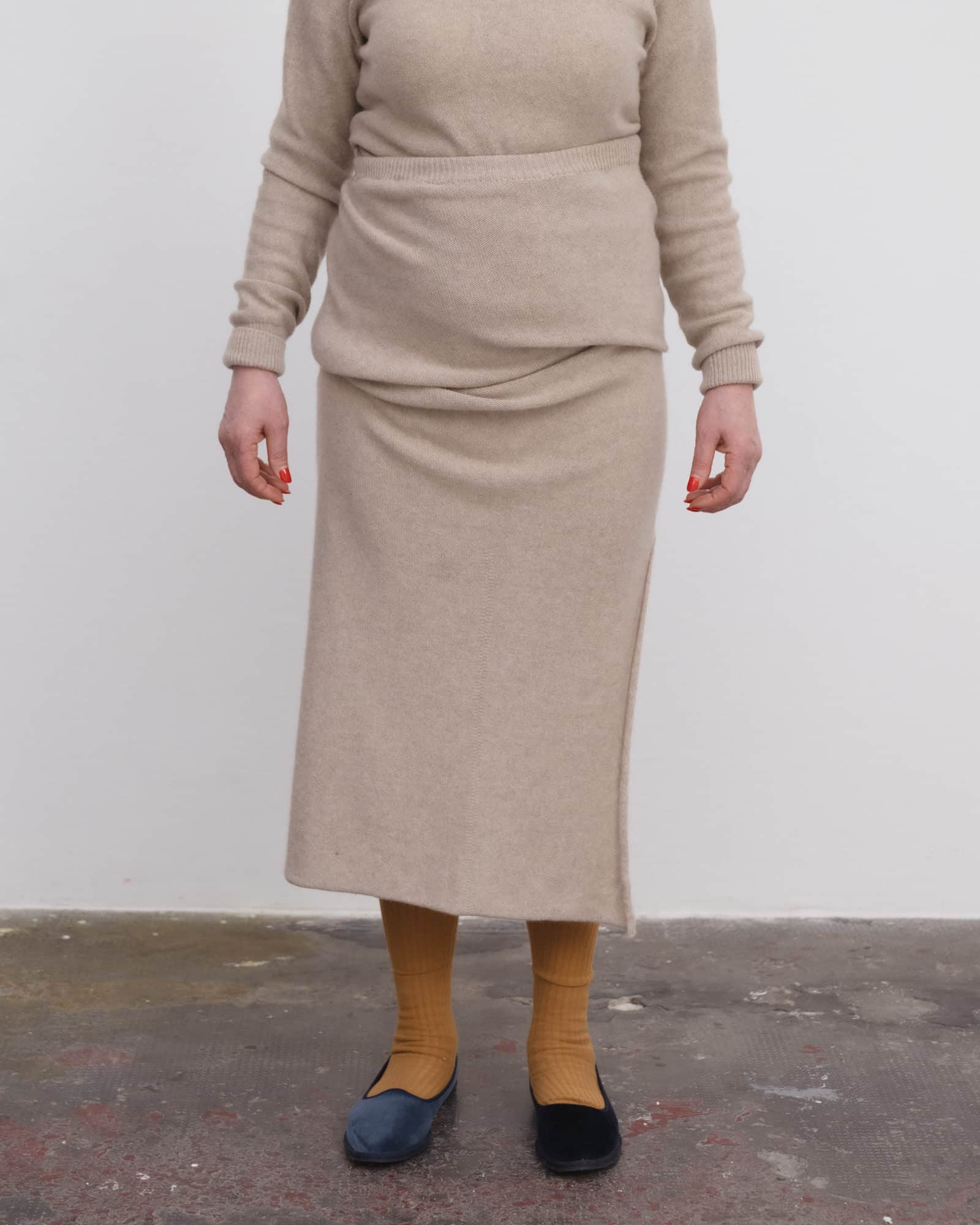 BASERANGE Skirts Tier Midi Skirt