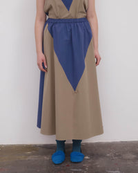 Tres Skirt - KHAKI / OURO BLUE / S