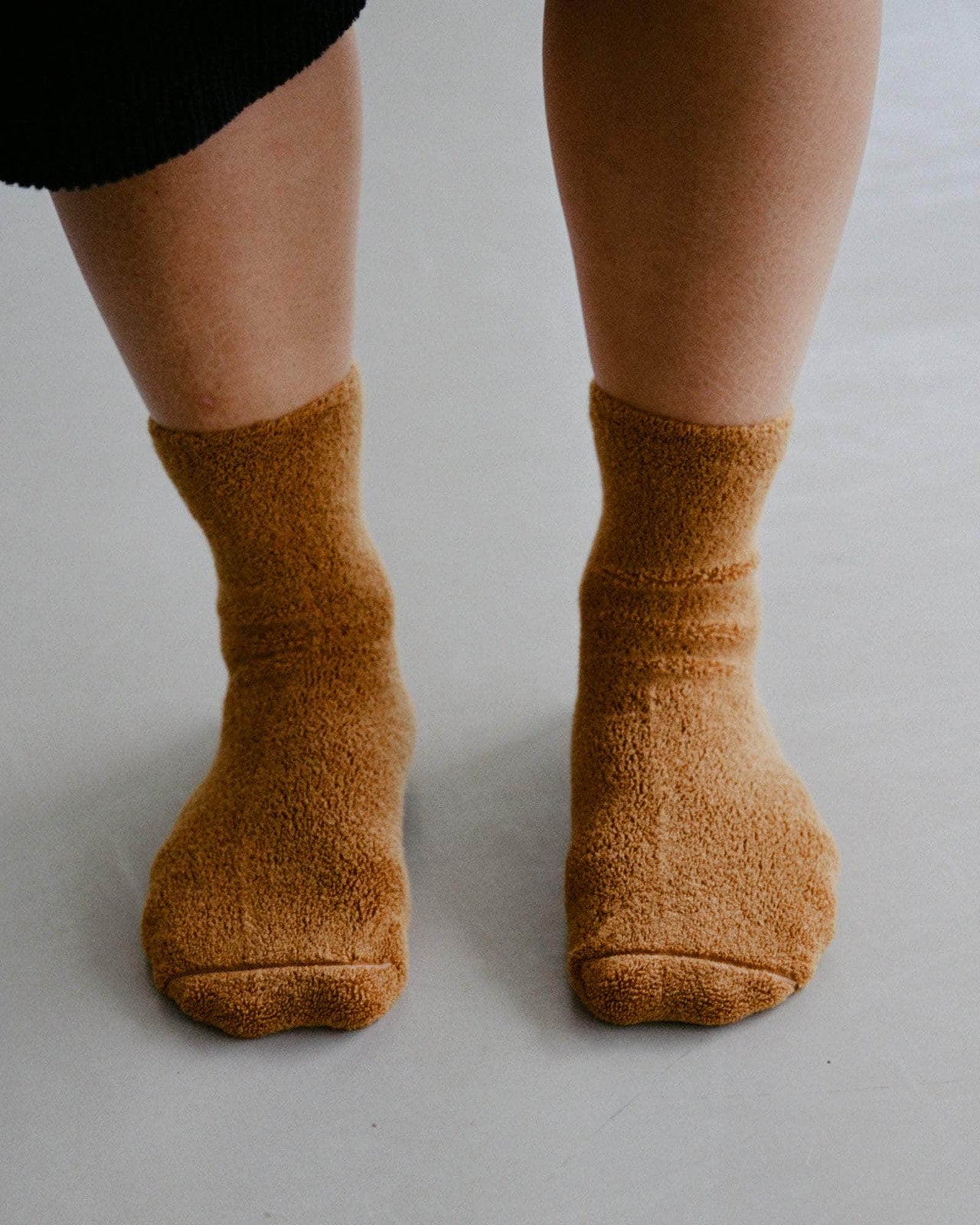 baserange Chaussettes mi-hautes à boucles - Coton biologique texturé