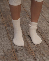 Buckle Socken über dem Knöchel - OFF WHITE / 36-39