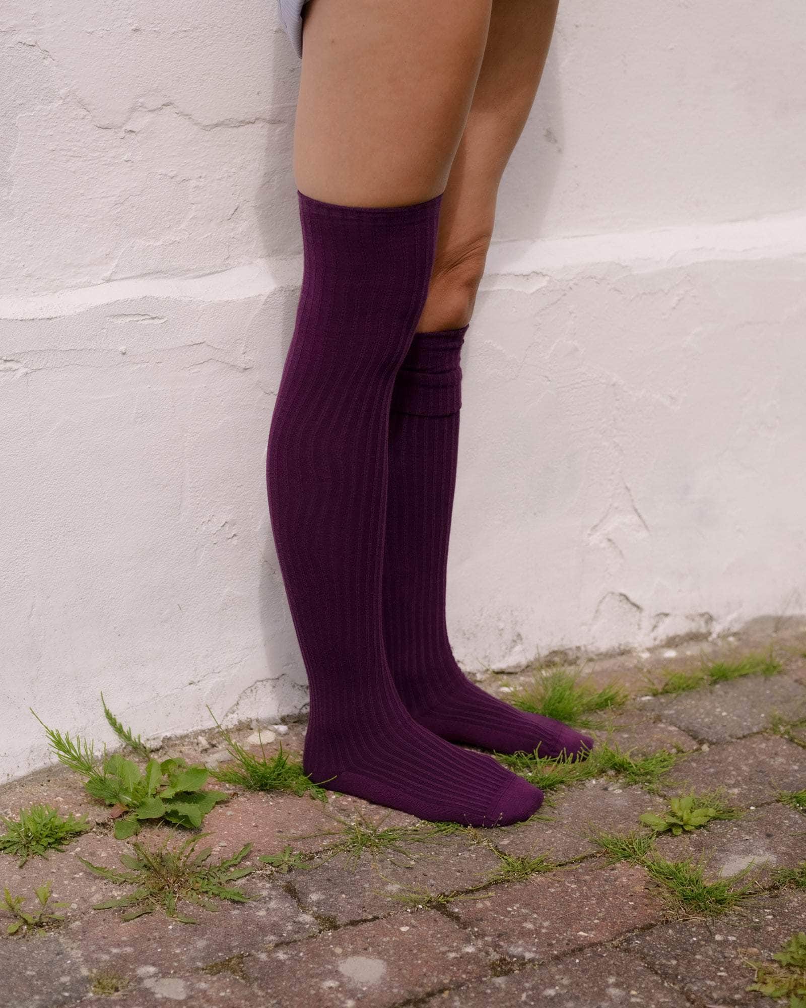 Overknee Socks in Assortment Fine organic cotton rib en Baserange