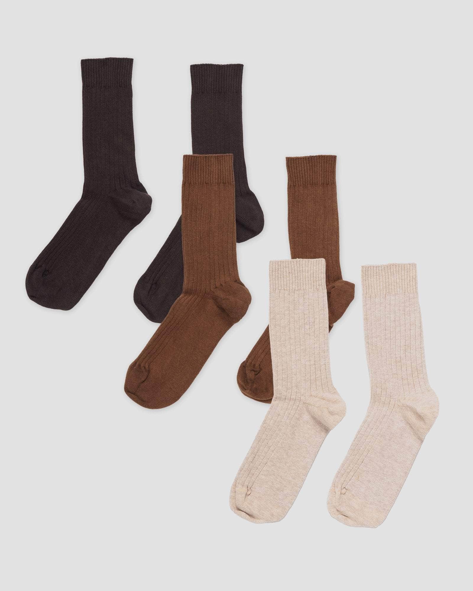 Baserange Socks Pack - 3 Rib Overankle Socks