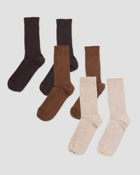 3er-Pack Rippstrick-Socken über dem Knöchel (Tactile / Ocular / Haptic) - 40/44