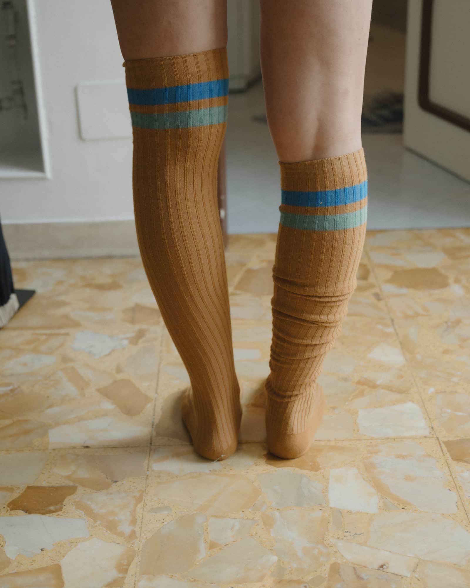 BASERANGE Socks Race Overknee Socks