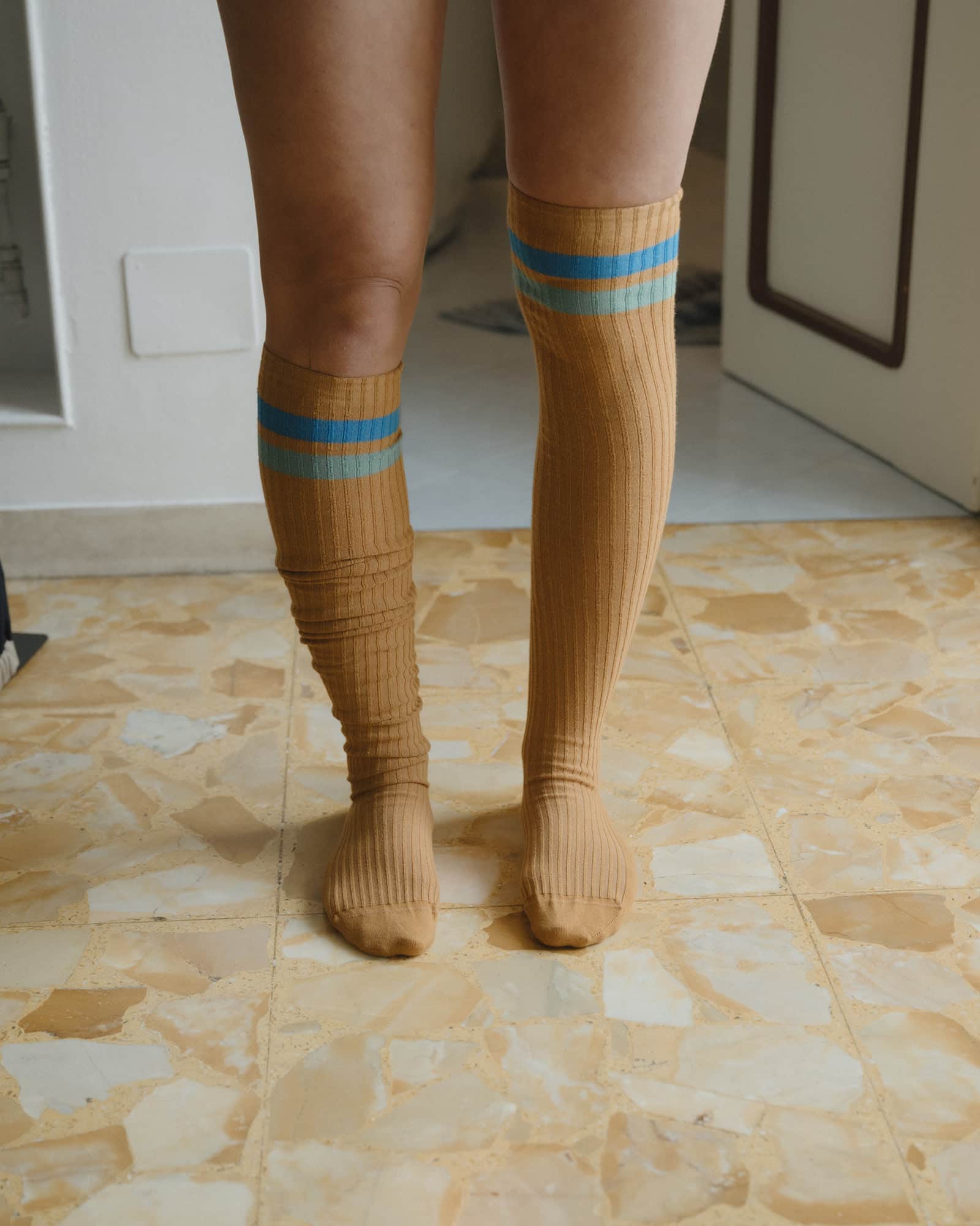 BASERANGE Socks Race Overknee Socks