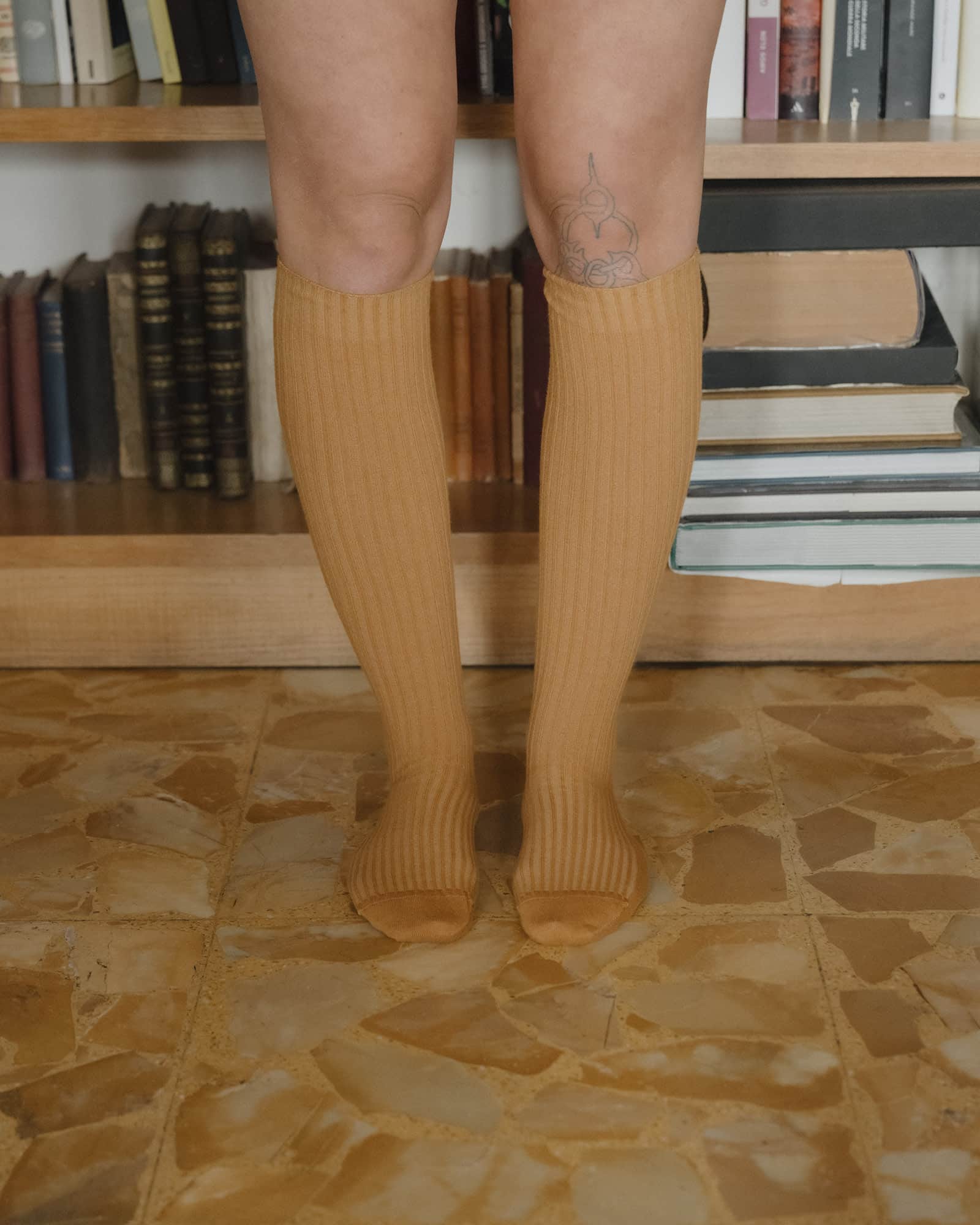 BASERANGE Socks Rib Knee Socks