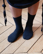 BASERANGE Socks Rib Overankle Socks