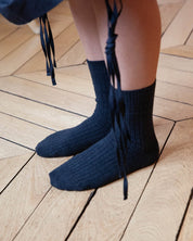 BASERANGE Socks Rib Overankle Socks