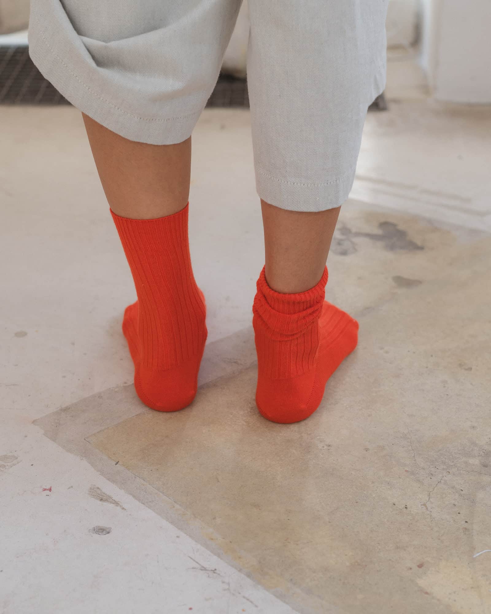 BASERANGE Socks Rib Overankle Socks