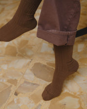 BASERANGE Socks Rib Overankle Socks