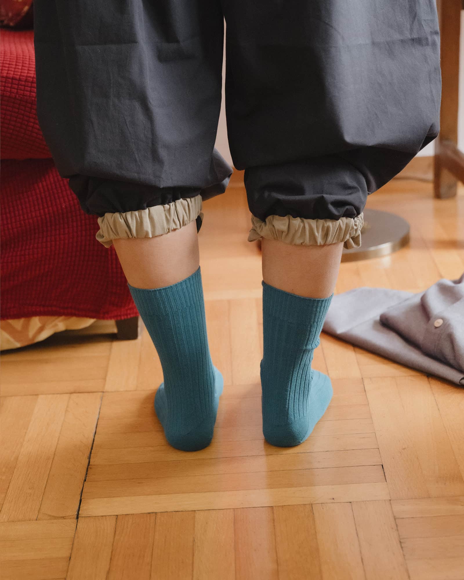 BASERANGE Socks Rib Overankle Socks