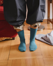BASERANGE Socks Rib Overankle Socks