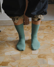 BASERANGE Socks Rib Overankle Socks