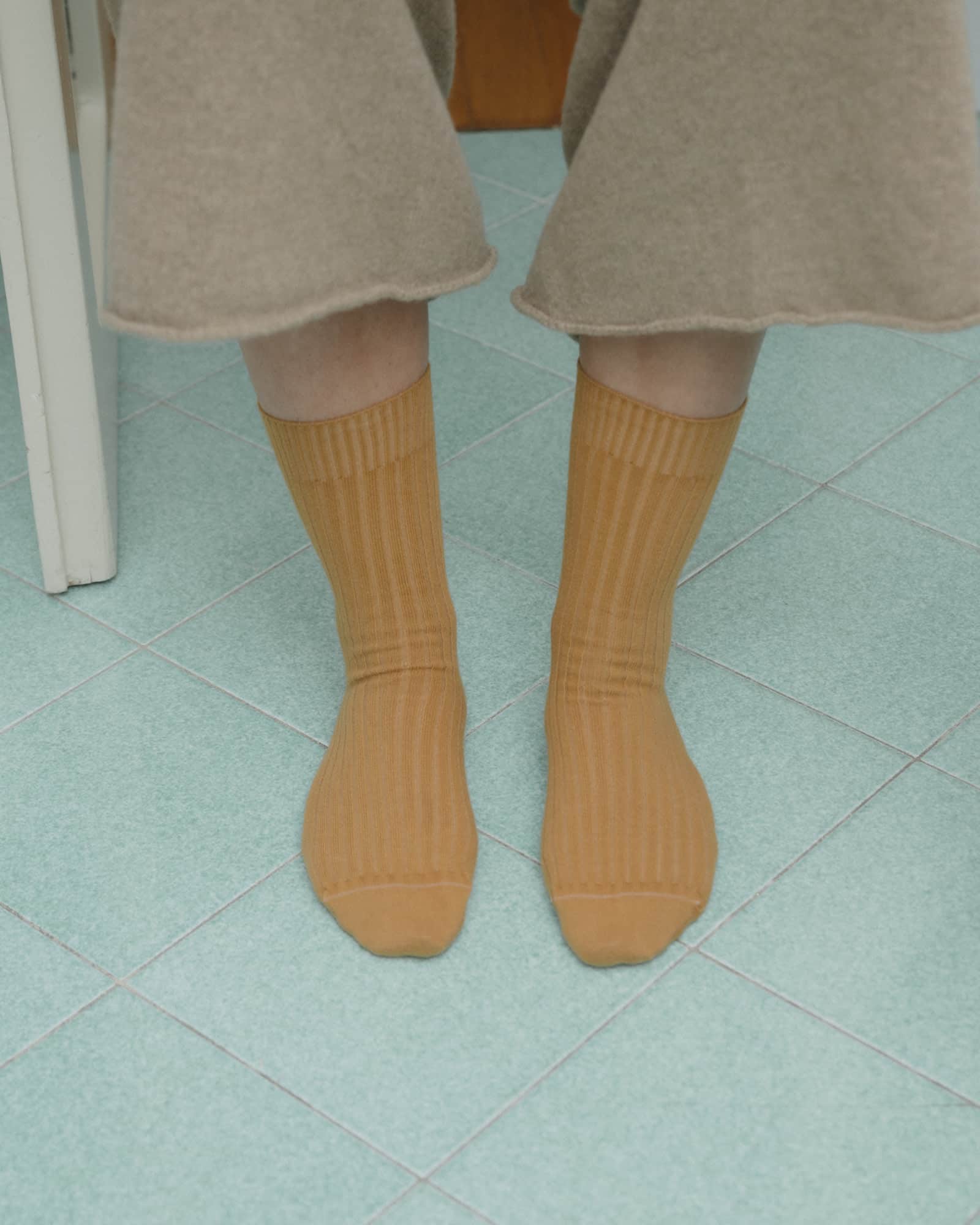 BASERANGE Socks Rib Overankle Socks