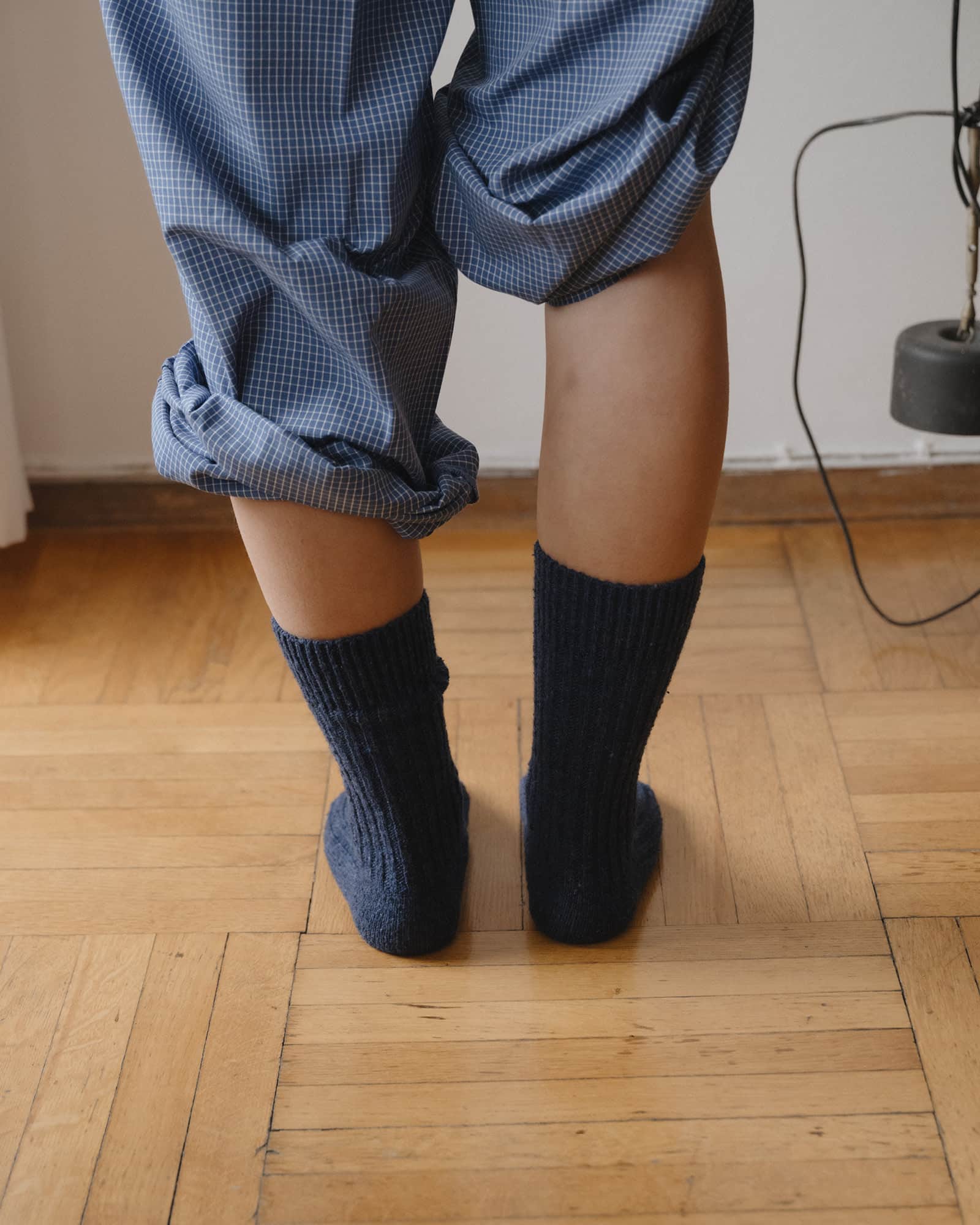 BASERANGE Socks Rib Overankle Socks