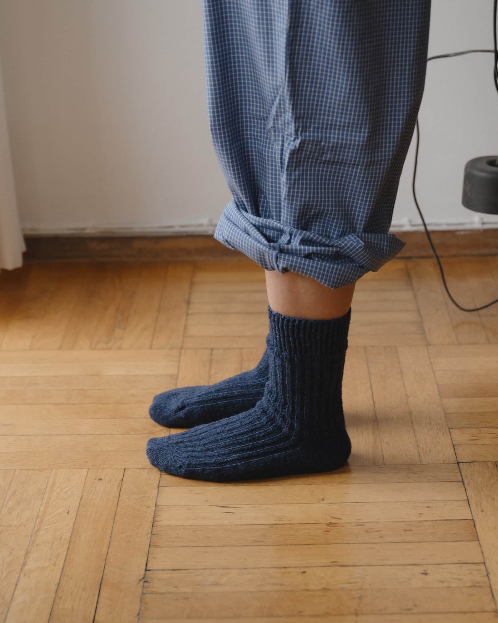 BASERANGE Socks Rib Overankle Socks