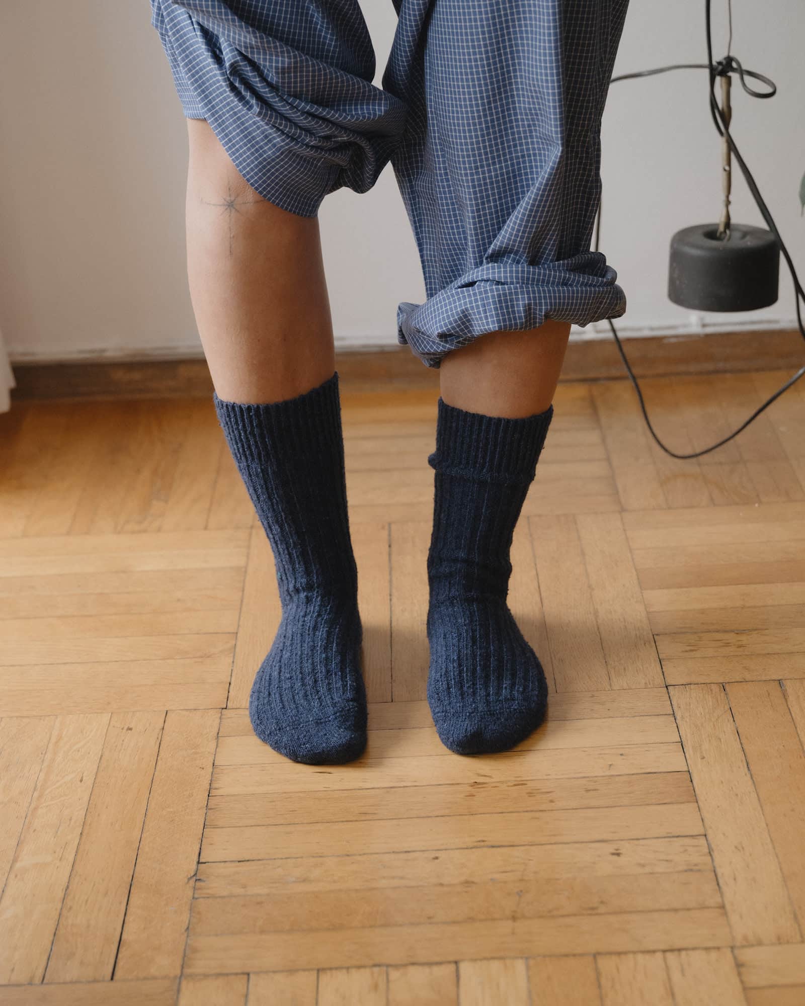 BASERANGE Socks Rib Overankle Socks